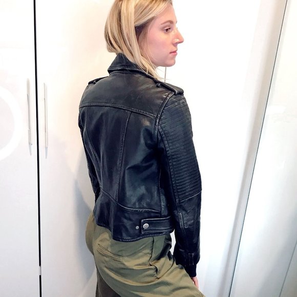 MARC BY MARC JACOBS/Preowned Women’s Leather Moto Jacket in Black S - Picture 6 of 14